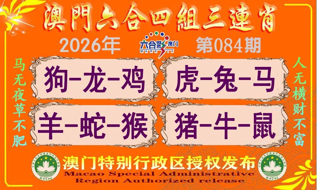 084期六合四组三连肖[图]